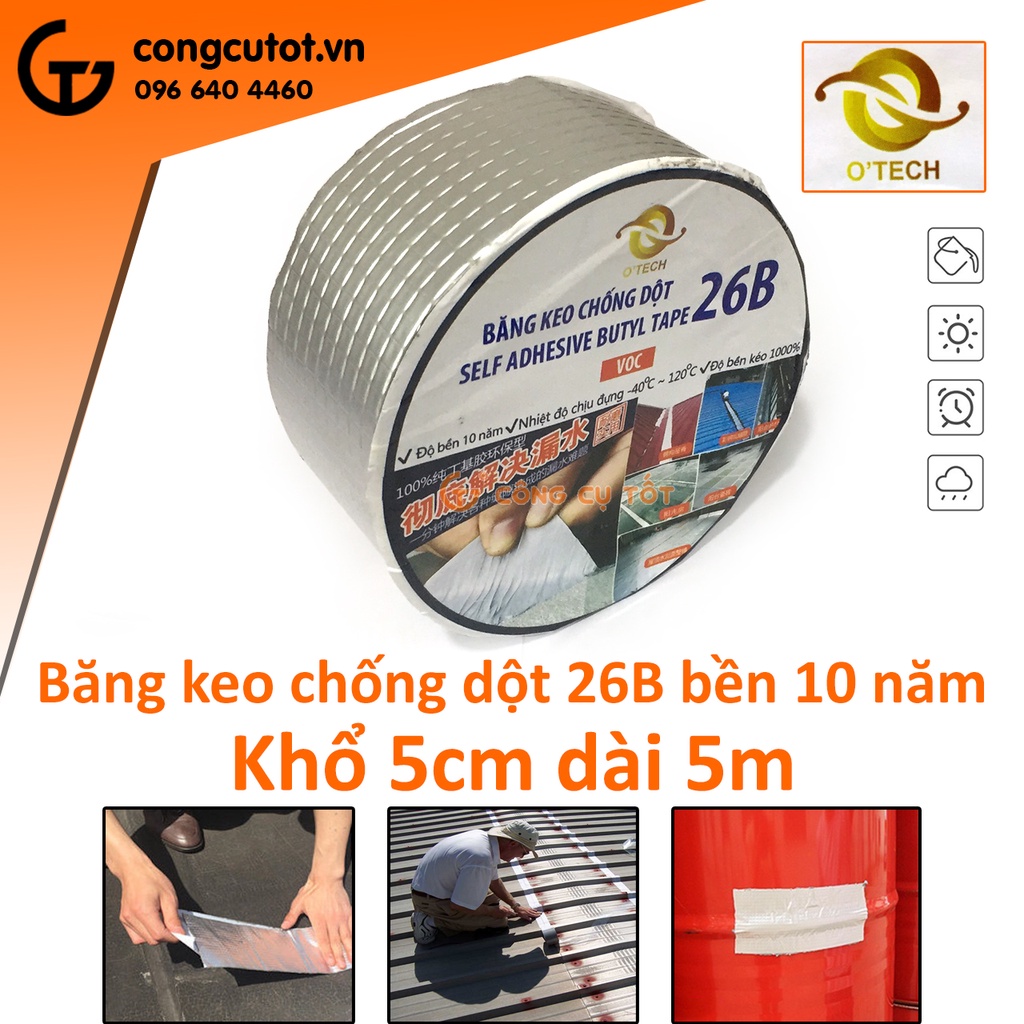 Băng keo chống dột chịu nhiệt chịu dãn bền 20 năm