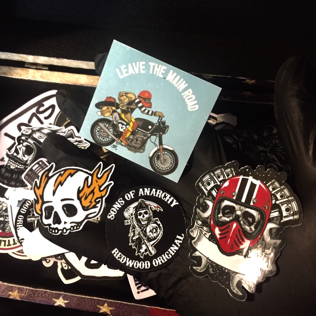 Set Sticker Cafe Racer - Decal nhãn dán cao cấp chống nước trang trí mũ bảo hiểm, vali, đàn guitar,....