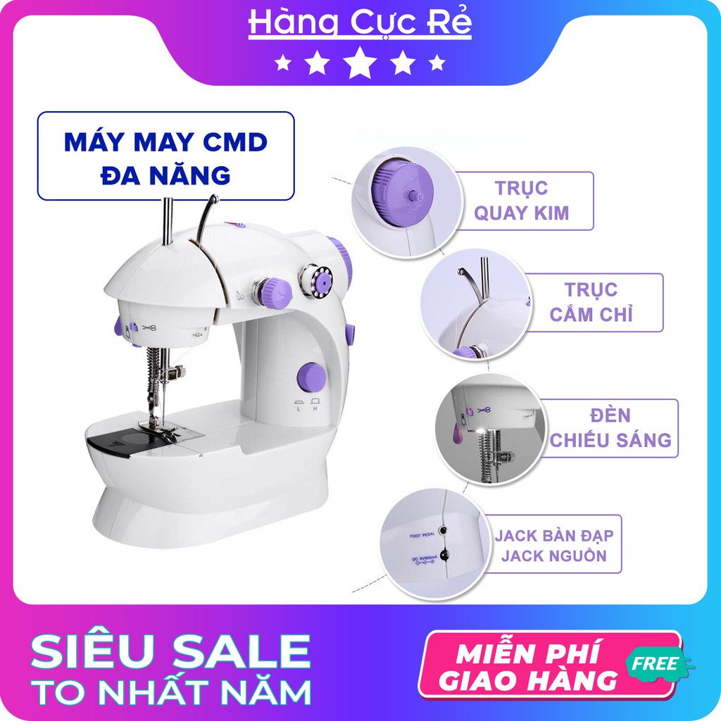 Máy may mini CMD 🔴Freeship🔴 Máy khâu gia đình cầm tay cao cấp, may được nhiều loại vải-Bảo hành 1 đổi 1-Shop Hàng Cực Rẻ