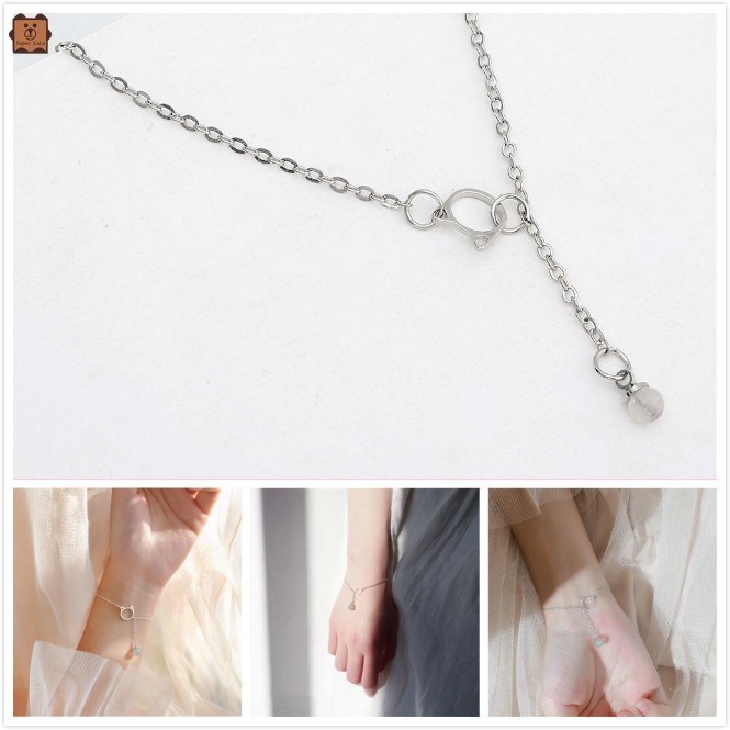 Cod In Stock New Vòng Tay Hợp Kim Hình Mèo Đính Đá Xinh Xắn