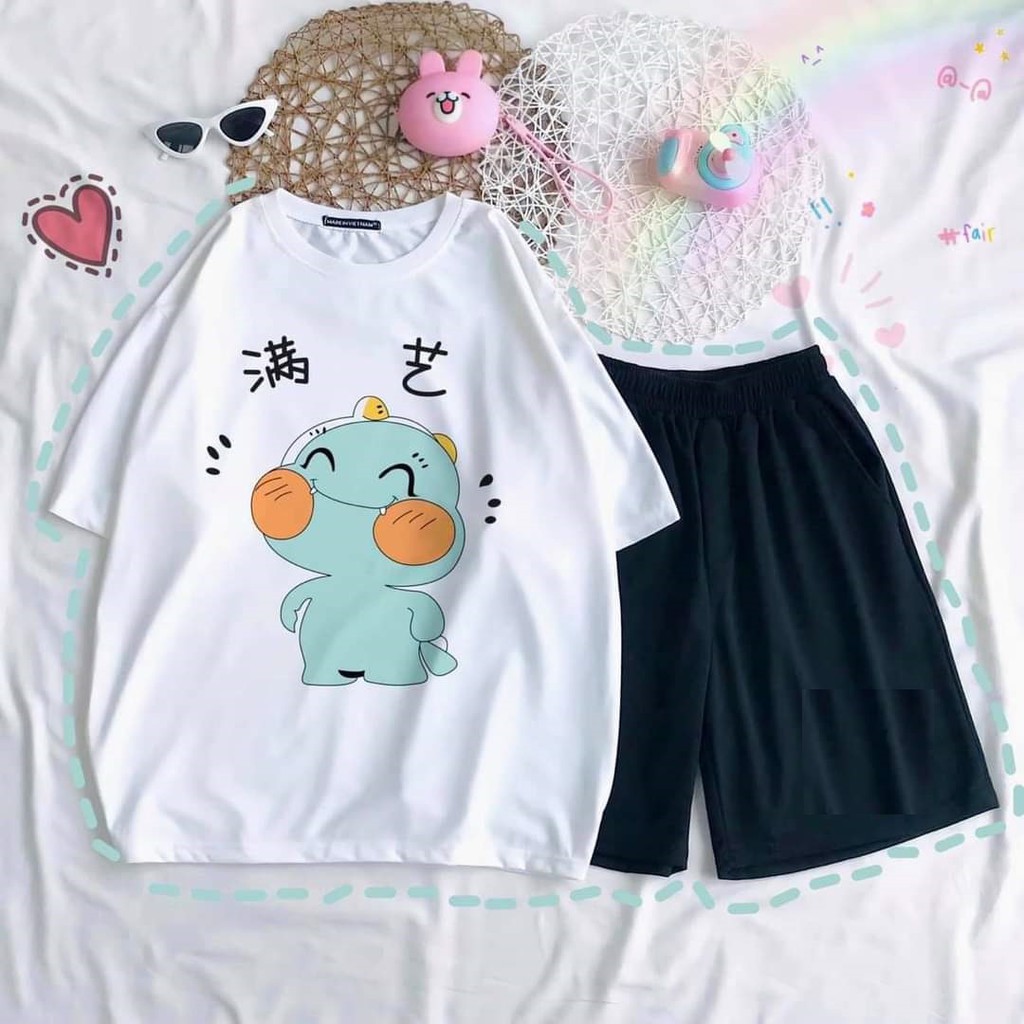 set bộ phong rộng tay lỡ-set bộ dành cho cả nam và nữ phong cách unisex