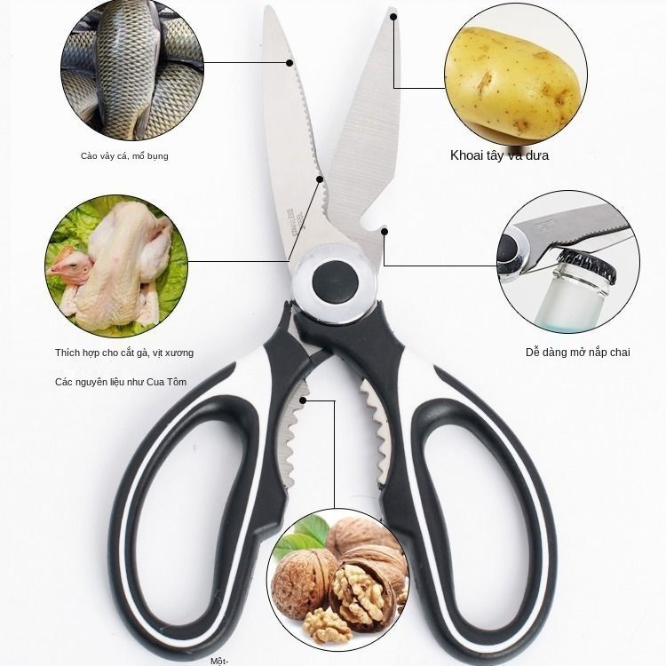 Kéo Đức Thủ công bằng thép không gỉ gia dụng đa chức năng nhà bếp mạnh mẽ xương gà Thực phẩm bổ sung Đồ nướng