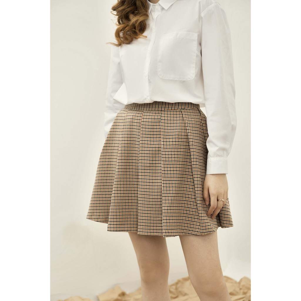 Chân váy mini xếp ly họa tiết ziczac cam 1CV1029  ADORE DRESS | BigBuy360 - bigbuy360.vn