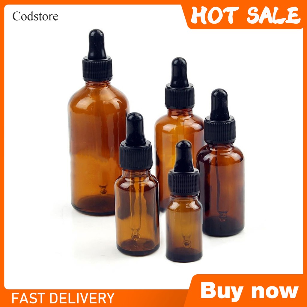 Lọ ống bóp nhỏ giọt rỗng 10ml-100ml bằng thủy tinh đựng tinh dầu tiện dụng