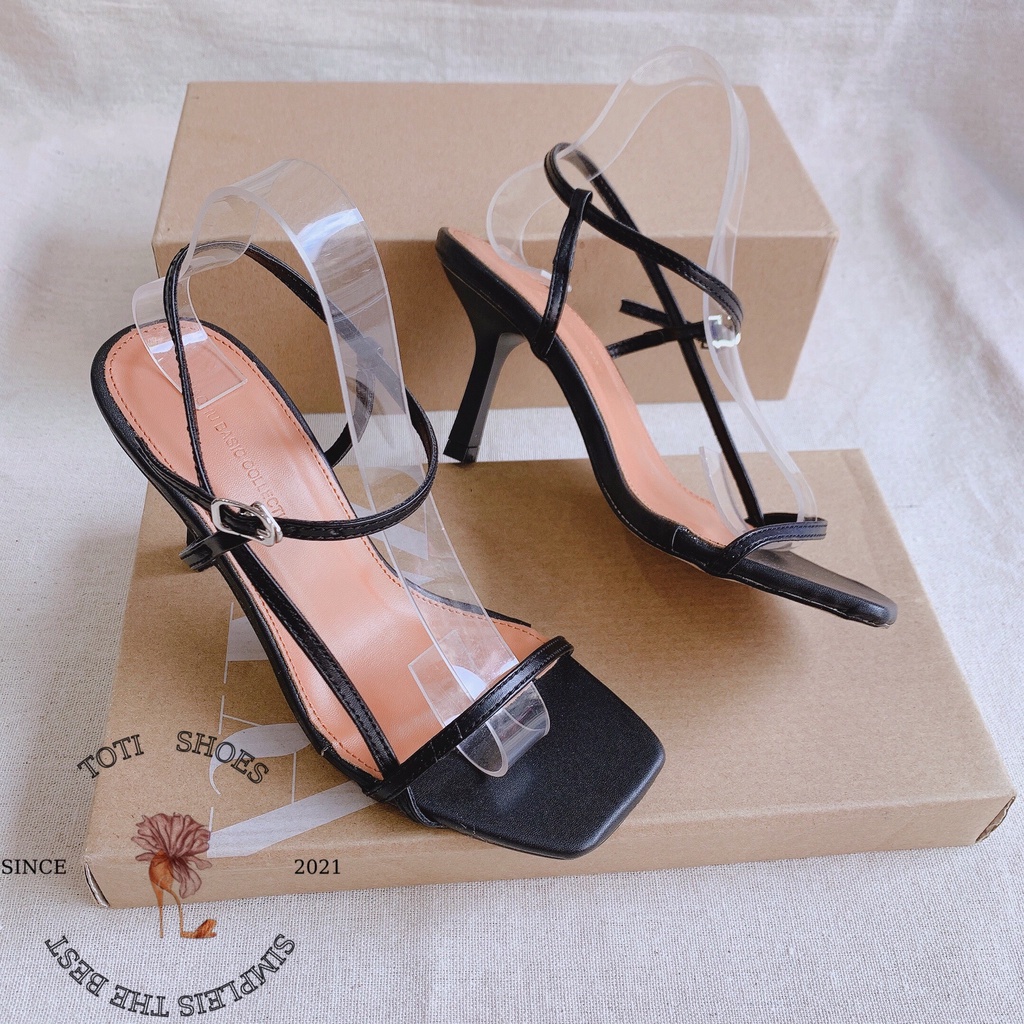 SANDAL CAO GÓT TOTIIE SHOES THỜI TRANG - GIÀY CAO GÓT DÂY MẢNH 5 PHÂN QUAI CÀI G2107020