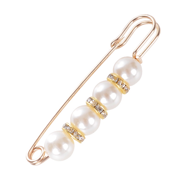 Set 5 Ghim Cài Khăn Choàng Đính Ngọc Trai Nhân Tạo Thời Trang