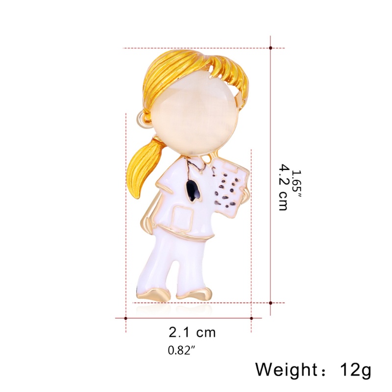 Ghim Cài Áo Kim Loại Hình Bác Sĩ Cho Bé