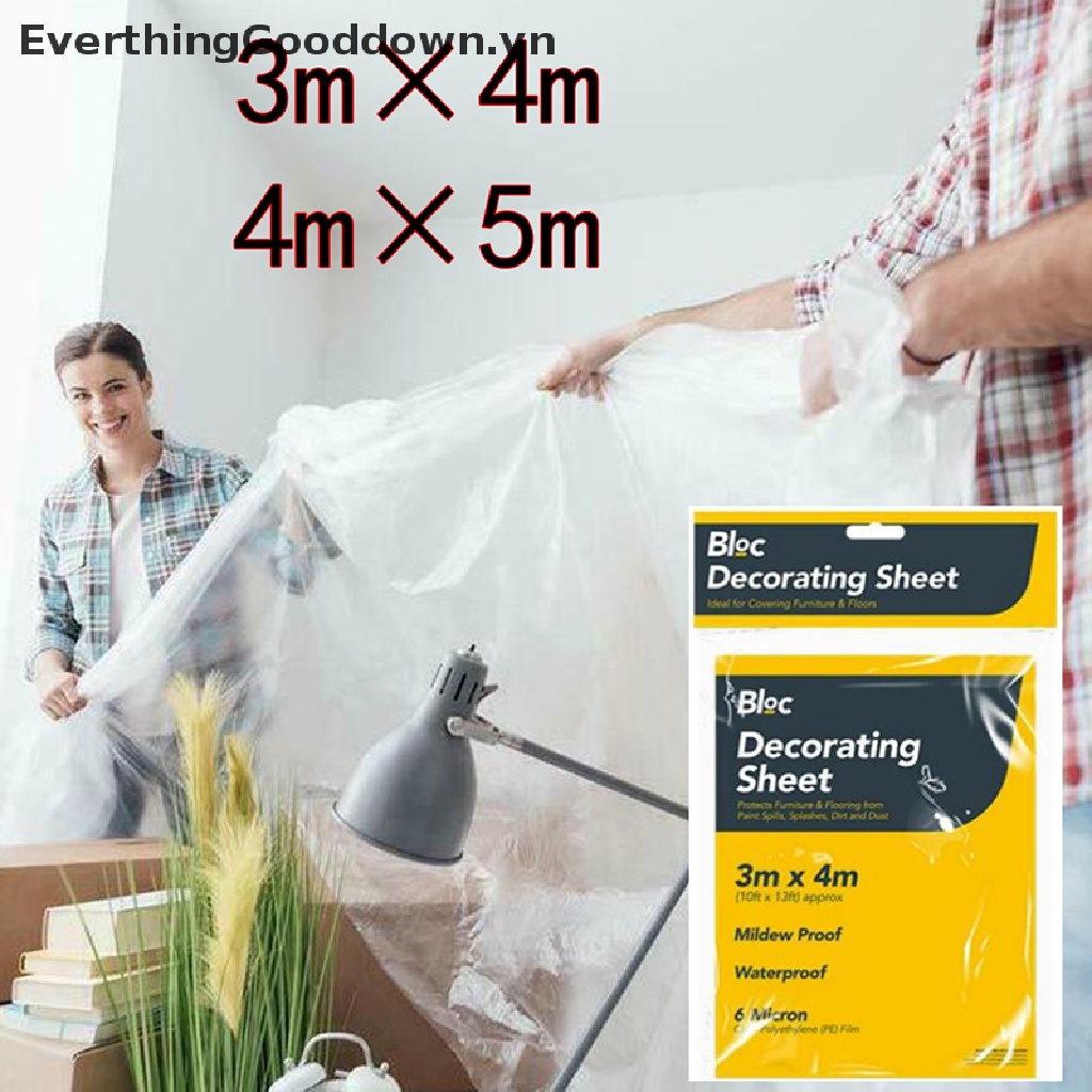 Everthinggooddown 1 Tấm Nhựa Phủ Nội Thất Xe Hơi / Sofa / Giường Ngủ Chống Bụi / Chống Thấm Nước