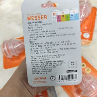 (Chính hãng)Núm ti Wesser cổ rộng S/M/L
