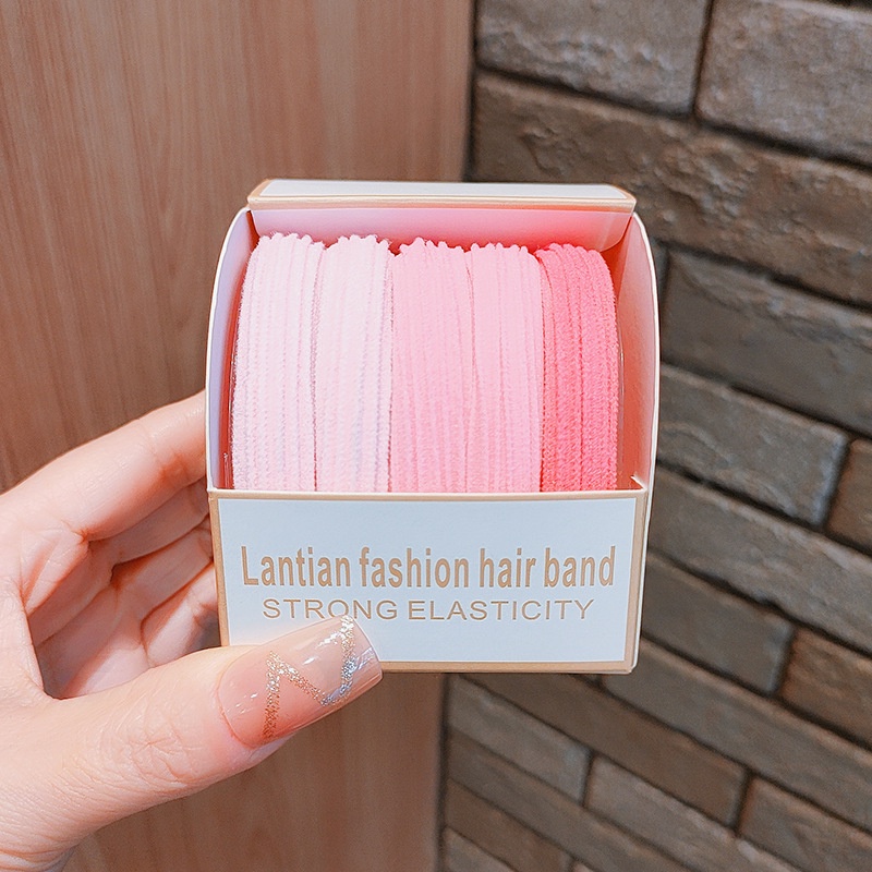 Set 5 dây cột tóc nhiều màu sắc siêu chắc chắn và thời thượng phụ kiện tóc cho nữ