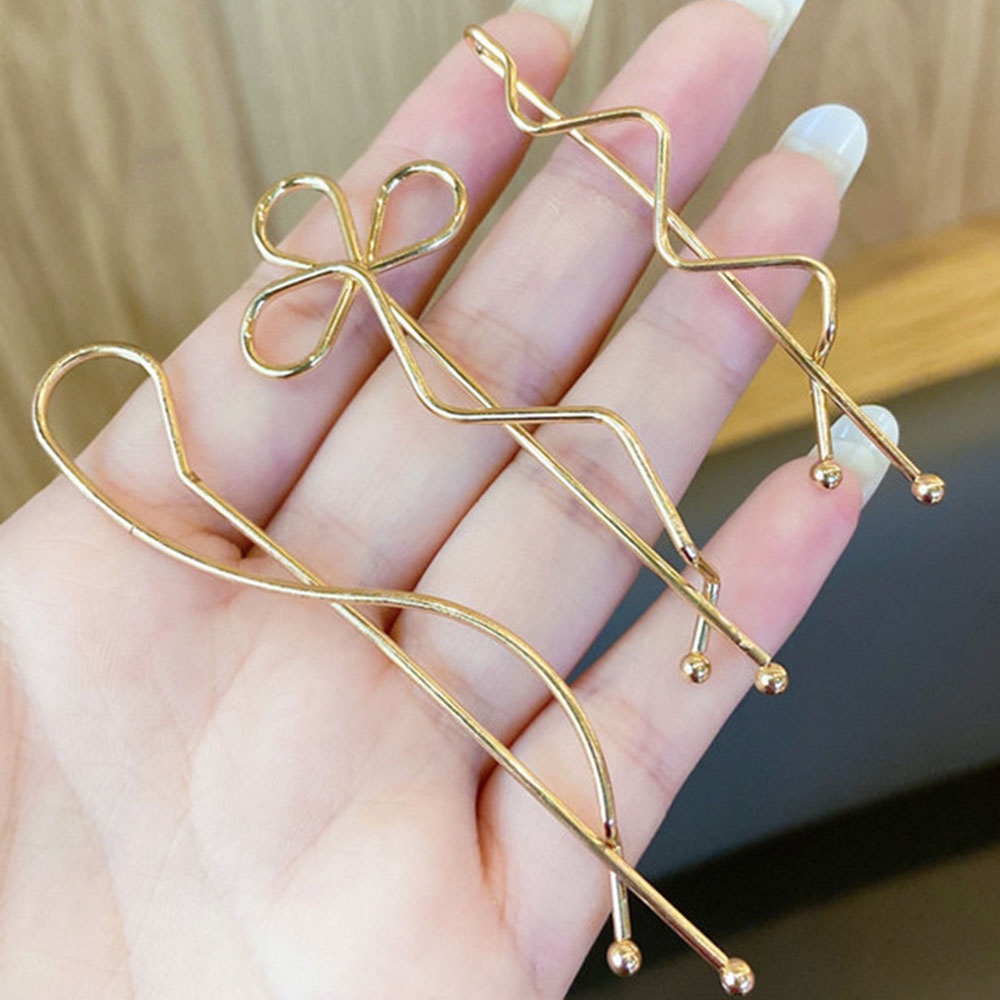 1 Kẹp Tóc Kim Loại Mạ Vàng Hình Hoa Phong Cách Cổ Điển