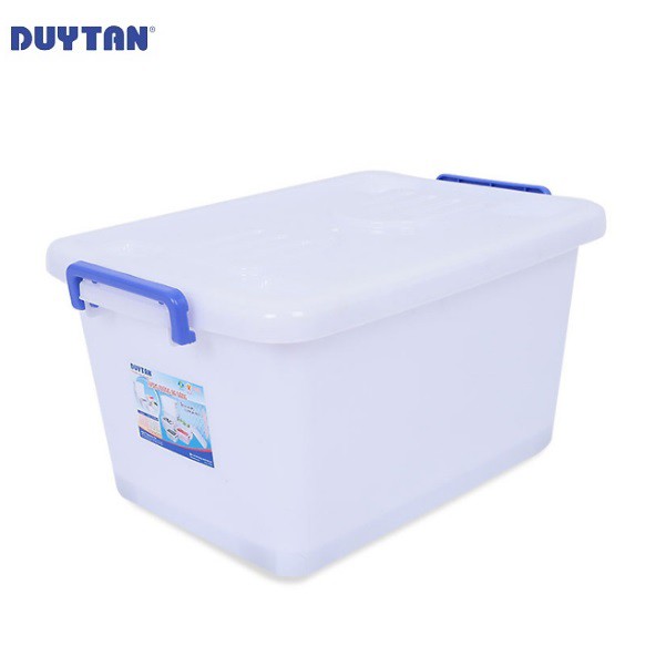 Thùng Nhựa Vuông Duy Tân 55 Lít Có Bánh Xe - Kích thước 61 x 43 x 32 cm