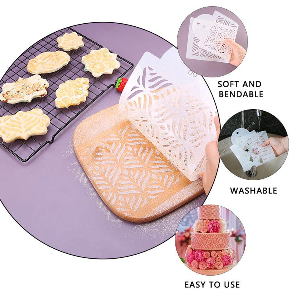 Khuôn Tạo Hình Trang Trí Bánh Kem / Bánh Quy Họa Tiết Ren DIY