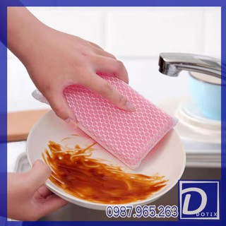 Set 5 miếng giẻ rửa bát, bọc lưới, có móc treo