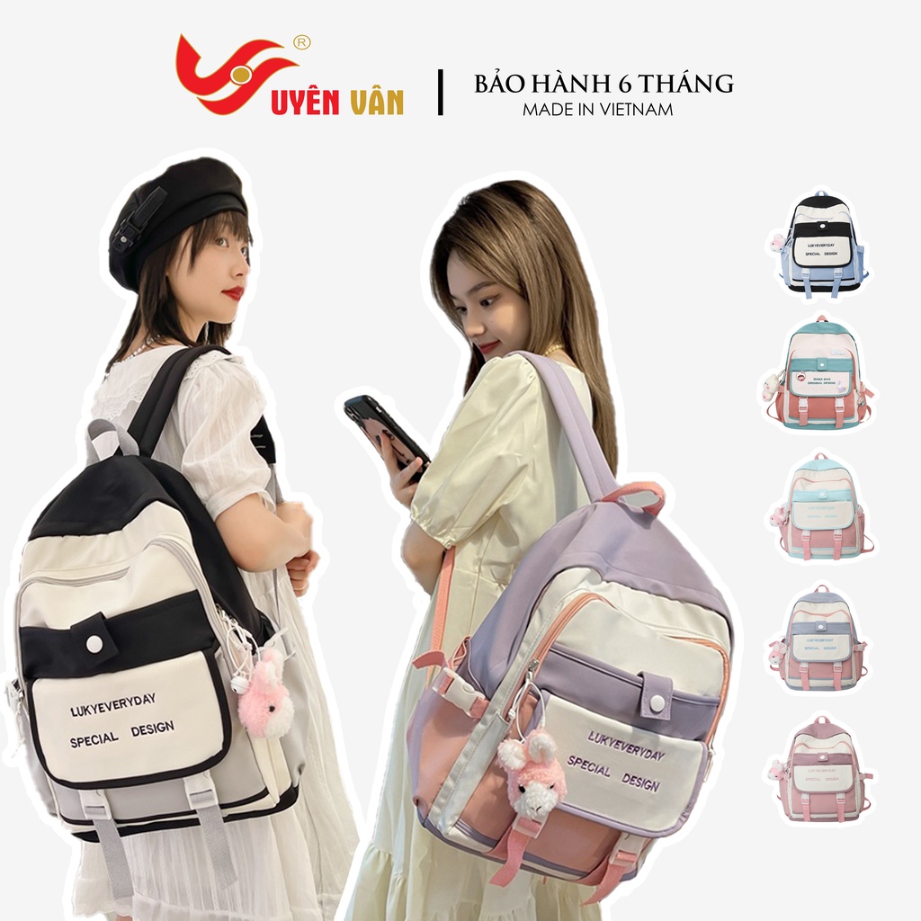 Balo nữ đi học thời trang ulzzang hàn quốc màu pastel dễ thương đáng yêu 3614-S2231