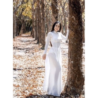 Set áo chiffon mỏng,1 quần chiffon mỏng, 1 quần phi bóng