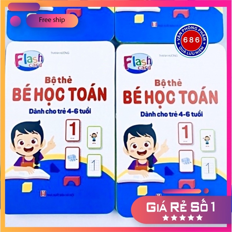 Bộ Thẻ Học Toán Cho Bé Nhận Biết Con Số( khổ to)....