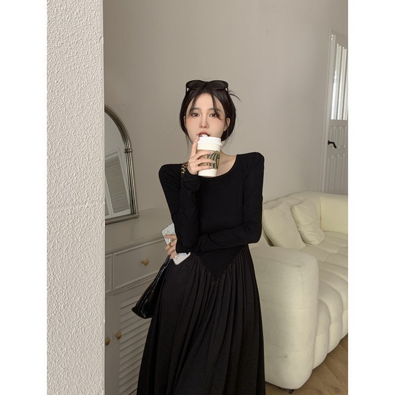 Đầm COZOKC dài tay chiết eo thời trang cho nữ