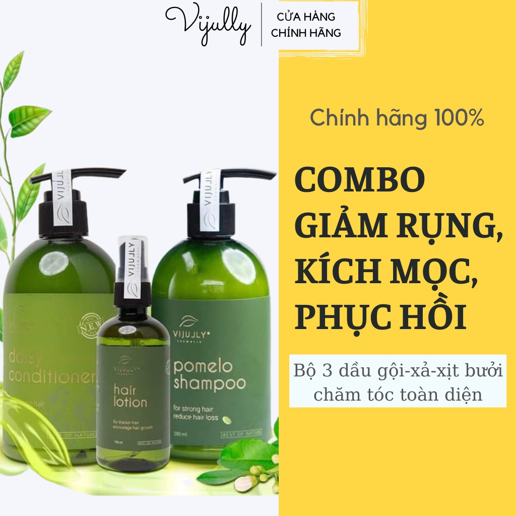 Combo Chăm Sóc Tóc Cao Cấp VIJULLY Nuôi Dưỡng Toàn Diện