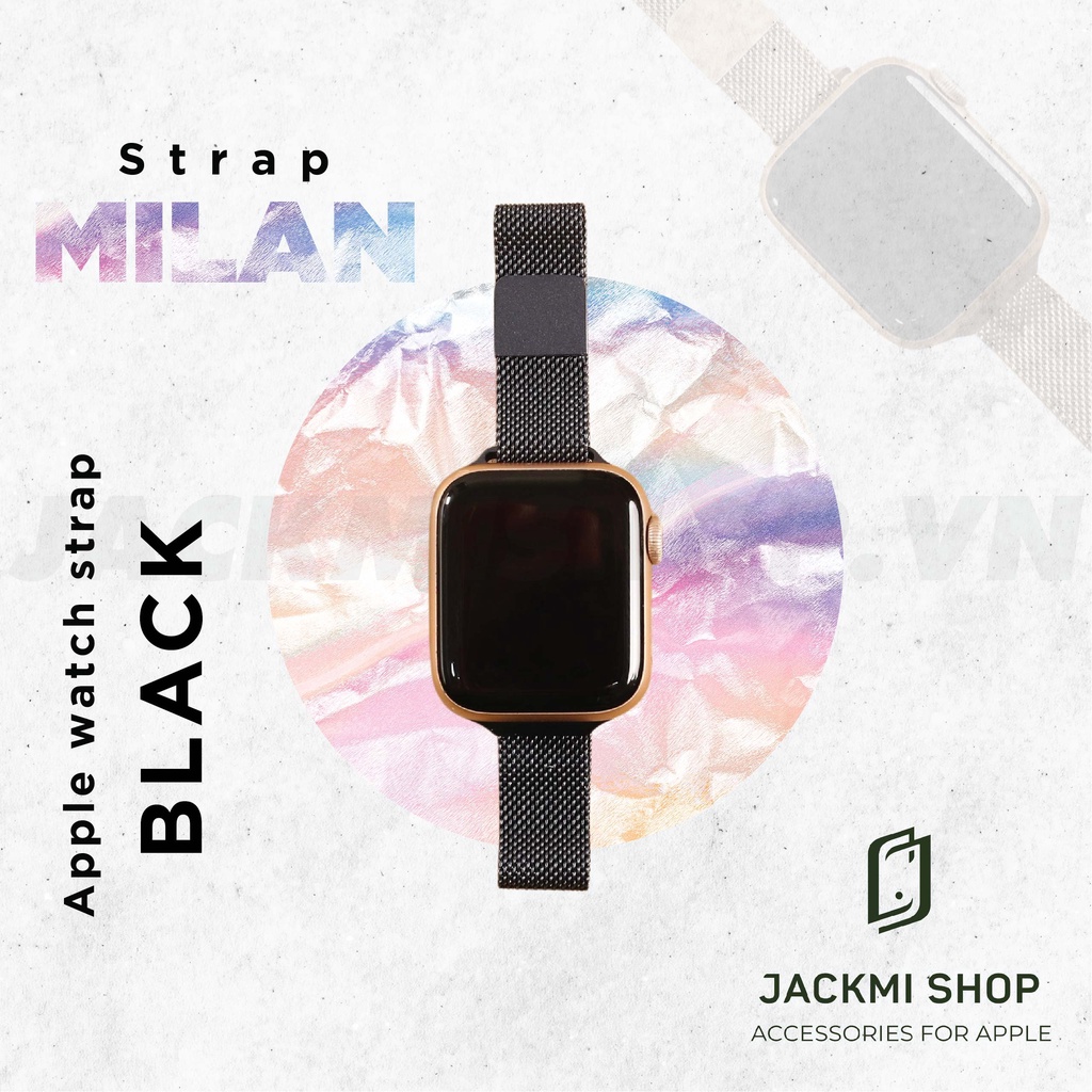 [FULL BOX] Dây Milan Thép Bản Nhỏ cho Apple Watch Series 7/6/5/4/3/2/1