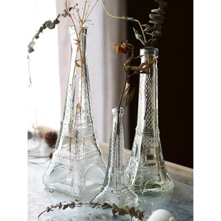 Lọ Hoa Tháp eiffel Trang Trí Cắm Hoa BH083 - Lọ Cắm Hoa Bằng Thủy Tinh