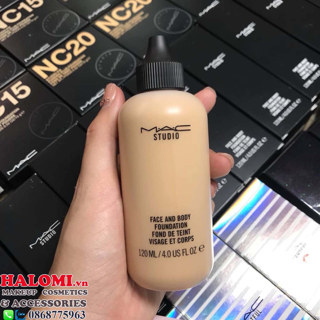 [FREESHIP] Kem Nền MAC Studio Face And Body Foundation Fullsize to 120ml che mọi khuyết điểm Chính Hãng HALOMI