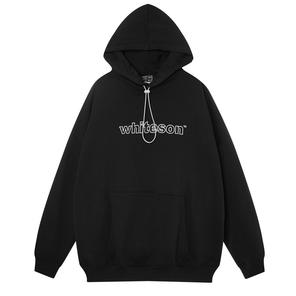 HOODIE &quot;LOGO SS20&quot; DOUBLE LABEL BLACK