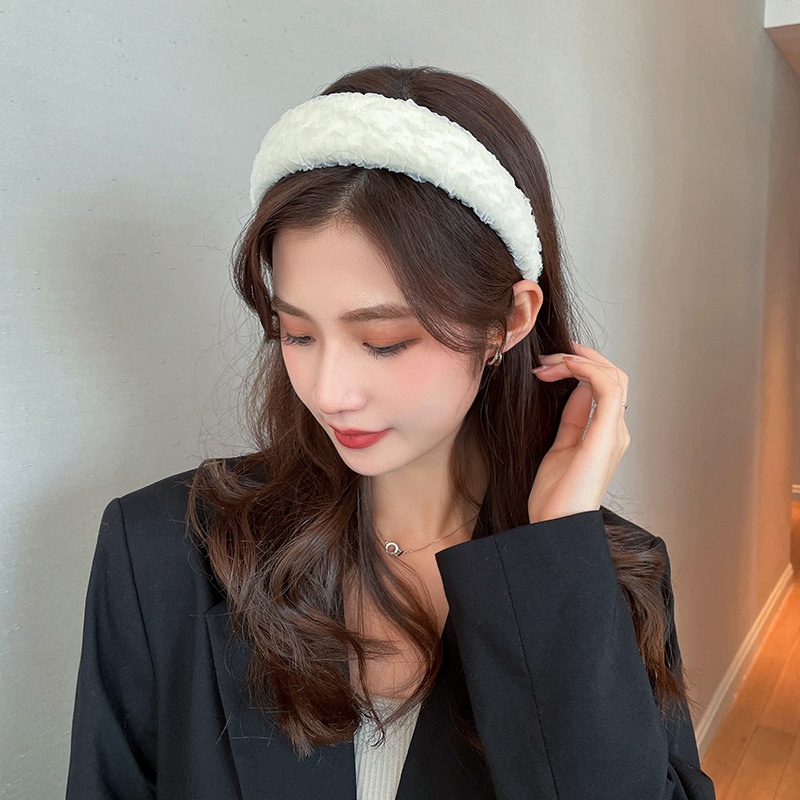 Băng Đô Cài Tóc Bản Rộng Bằng Xốp Màu Sắc Macaron Phong Cách Hàn Quốc Dễ Phối Đồ Cho Nữ