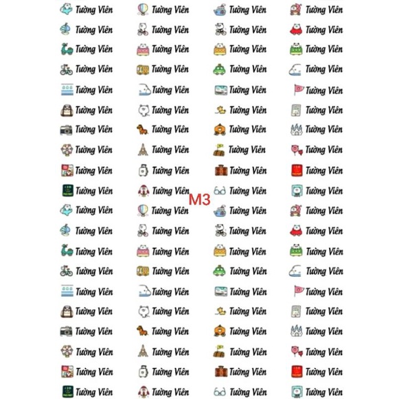 STICKER IN TÊN MẪU ĐỘC ĐÁO