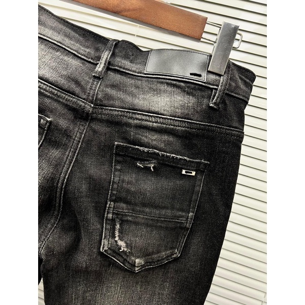 Quần Biker Siêu Cấp Đen Xám Vá