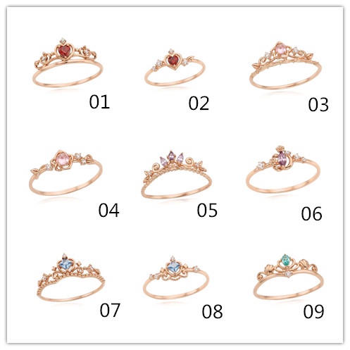 Nhẫn hở hình vương miện màu vàng thời trang cho nữ