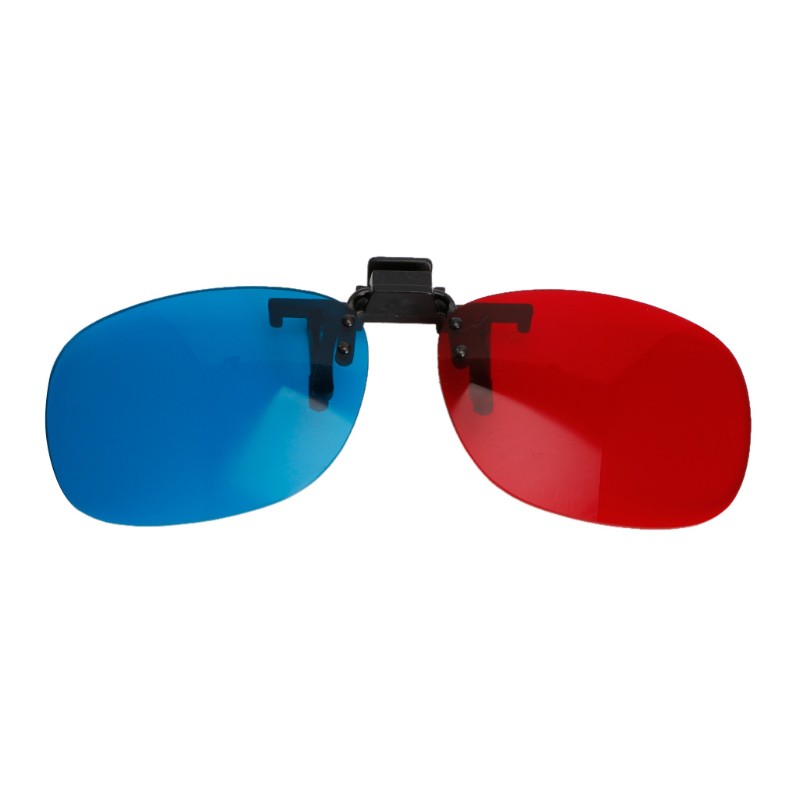 H.S.V✺New Red Blue 3D Glasses Hanging Frame 3D Glasses Myopia Special Stereo Clip Type
