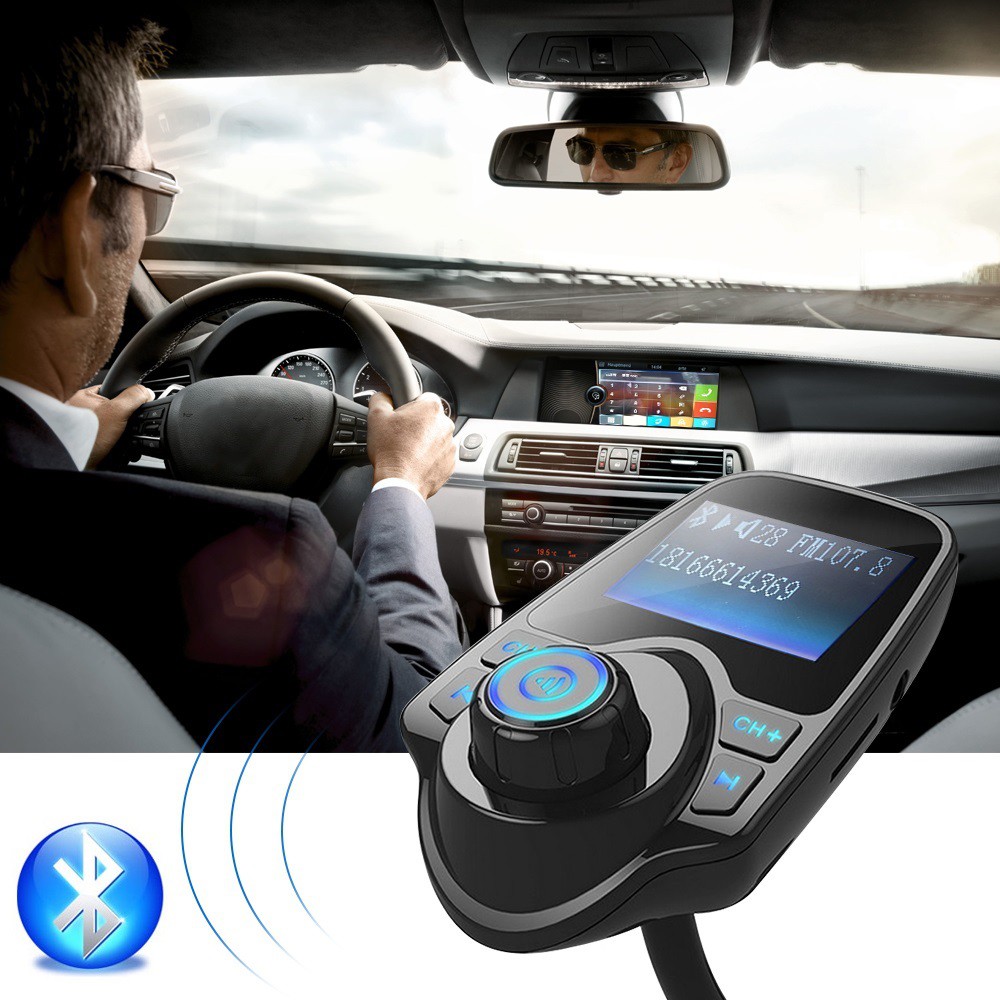 [Mã ELHACE giảm 4% đơn 300K] Máy nghe nhạc Bluetooth cho ô tô T10 - FM Transmitter MP3 Music Player T10