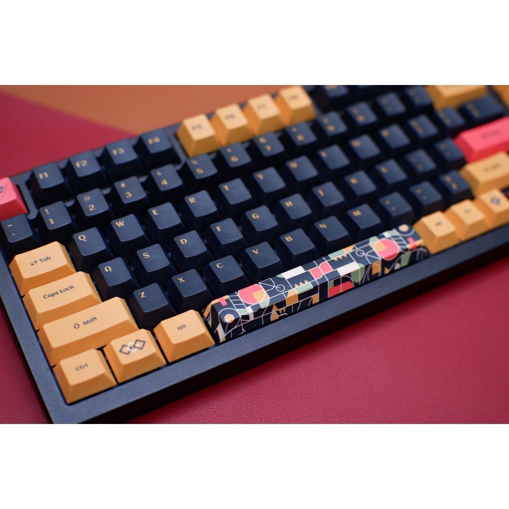 Keycap Cherry DAGK Black Gold 128 Phím Cho Bàn Phím Cơ Của EZPC