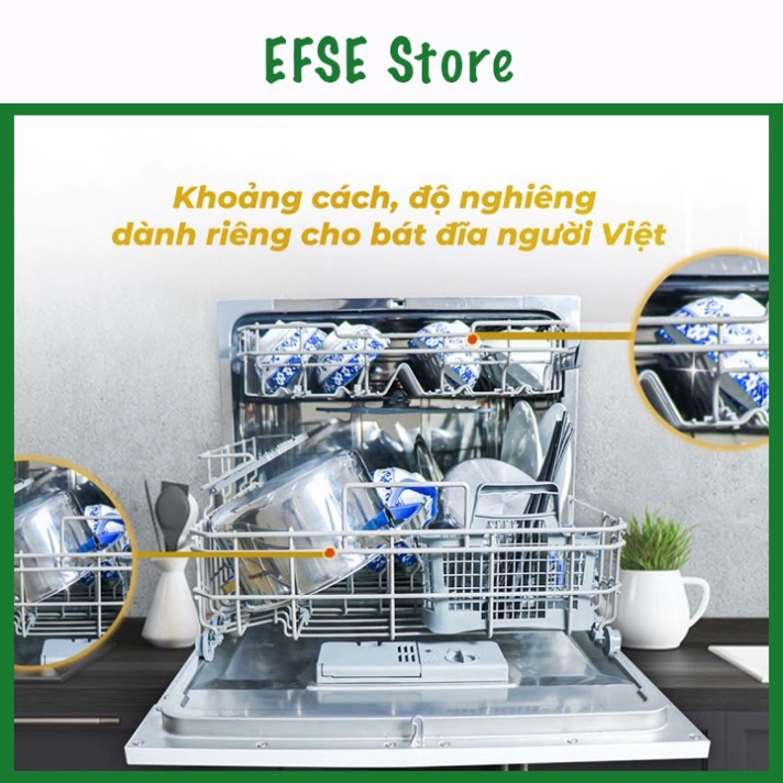 Máy rửa chén bát 8 bộ cao cấp Nagakawa NK8D01M - Bảo hành 2 năm - Made in Malaysia Hàng chính hãng