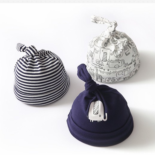 Set 3 mũ momcare 100% cotton mềm mịn, giữ ấm cho bé sơ sinh 0- 6 tháng - ảnh sản phẩm 8