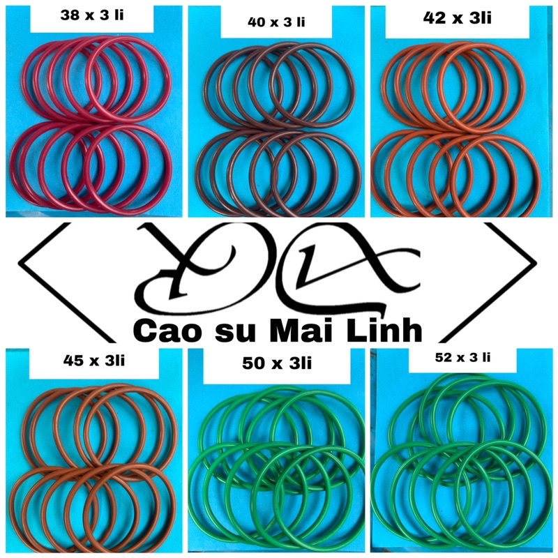 Gioăng tròn chịu nhiệt dày 3  - Combo 5 sợi, 10 sợi