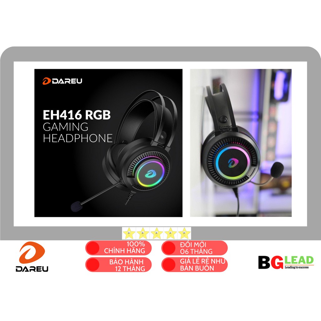 Tai nghe DareU EH416 RGB - Bảo hành chính hãng Mai Hoàng