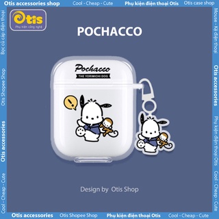 Case AP 1/2 Trong Suốt Hình Hoạt Hình Kèm Móc Trang Trí Hình Thỏ Pochacco Dễ Thương Vỏ Bảo Vệ Hộp Sạc Tai Nghe