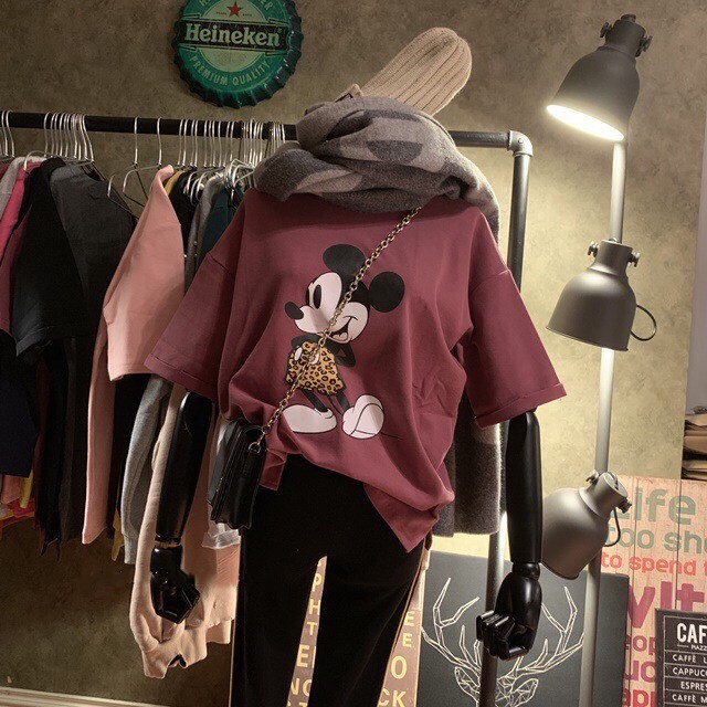 [Hàng Quảng Châu Cao Cấp] Áo Phông Ngắn Tay Unisex Cổ Tròn Thời Trang