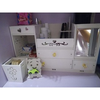 Khay đựng mỹ phẩm PVC cao cấp (size bự) Có đôn
