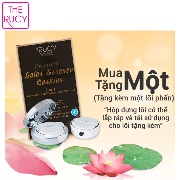 Bộ trang điểm The Rucy 3 món (Phấn nước Cushion, Son Symplisity Silver màu 7, Mascara)