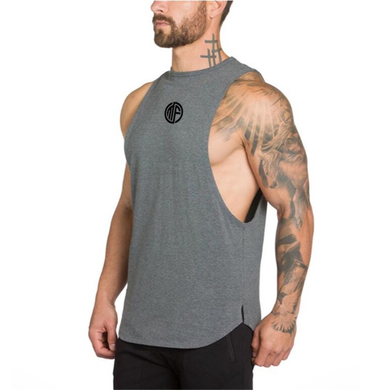 Brand Gyms Clothing Bodybuilding Tank Tops Men Shirt Fitness Clothing Singlet Sleeveless Solid Cotton Muscle Undershirt Vest