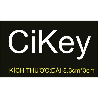 Decal logo sticker patch ủi áo theo yêu cầu cikey combo 5 chữ