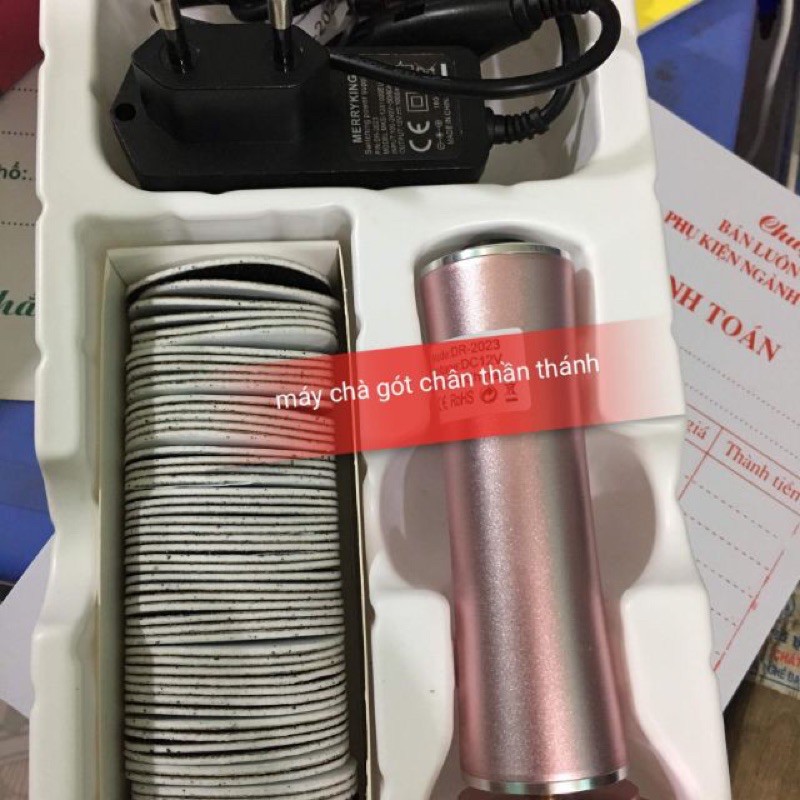 Máy chà gót chân chuyên dụng dùng làm nail spa thẫm mỹ viện hồng