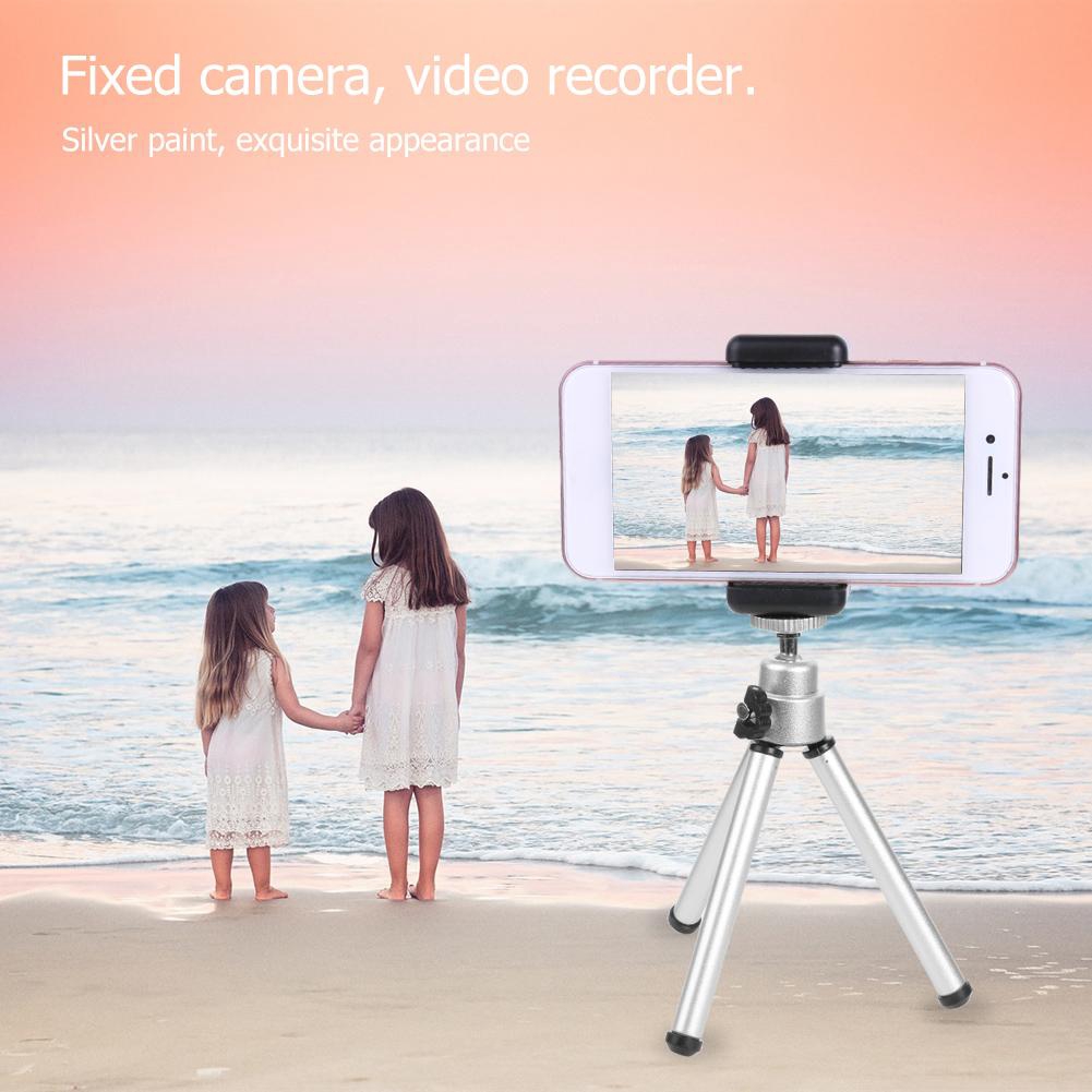 Aluminum Telescopic Mini Camera Tripod Holder Monopod for Phone Desktop