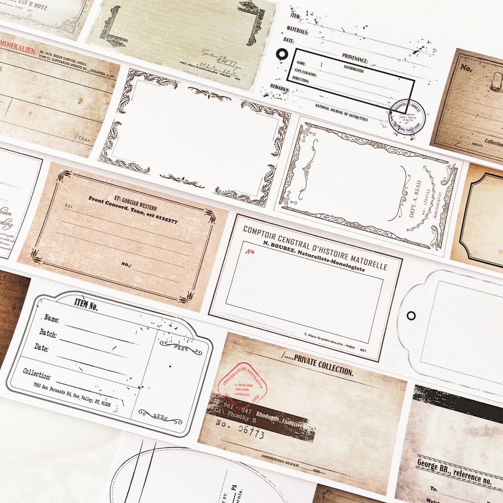 Sâu Nery - Washi tape, sticker trang trí cổ điển TAG by Journal Pages