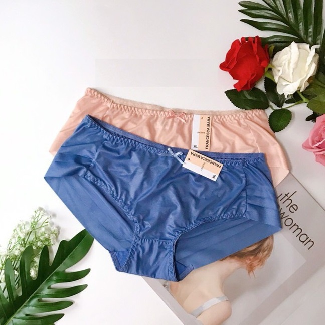 Bộ 5 quần lót nữ phi lụa cao cấp - quần sịp nữ - quần lót nữ bigsize - N04
