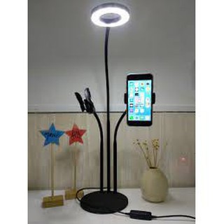 (MỚI) Giá kẹp micro, điện thoại và đèn led hỗ trợ live stream