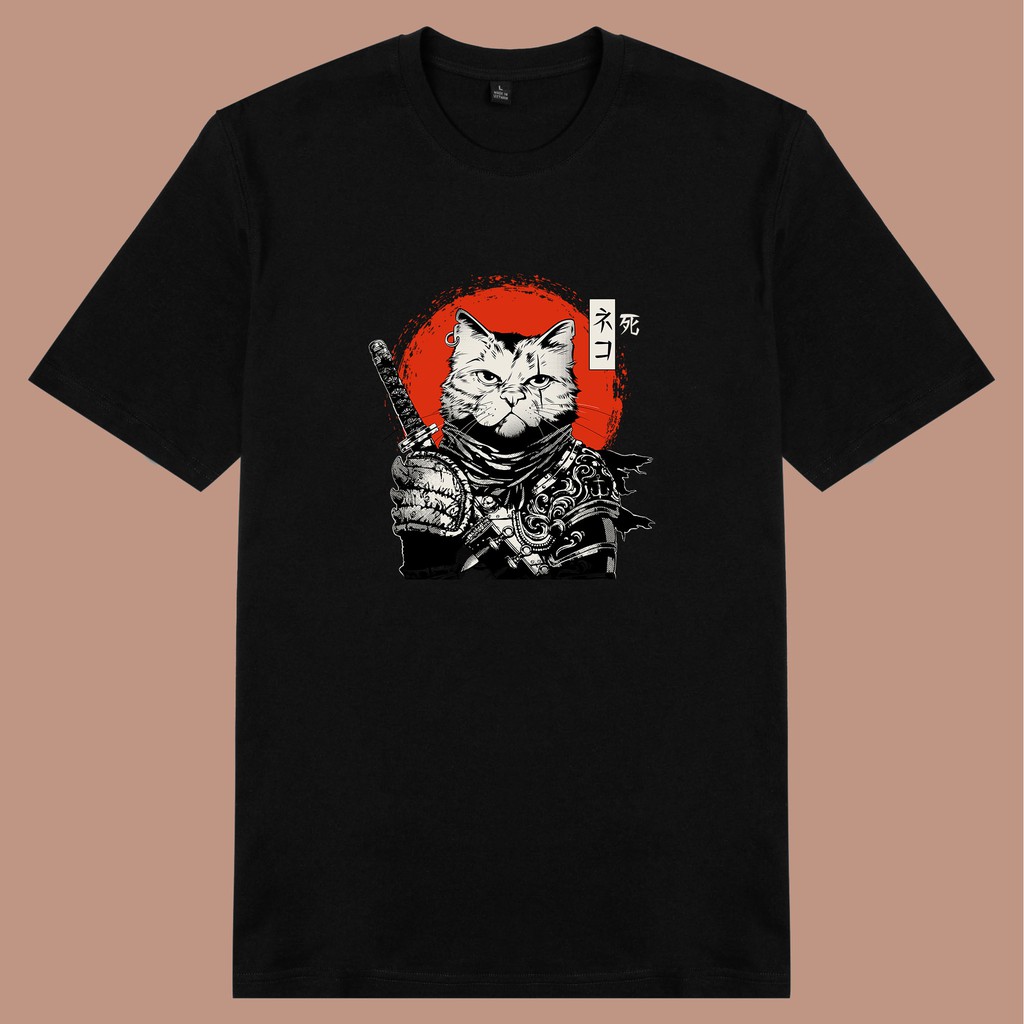 Áo thun unisex cotton in hình phim Cat Lover series - Catana Of Death (nhiều màu)